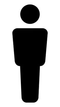 Man Alone - Vector Icon Illustration Stock Illustration