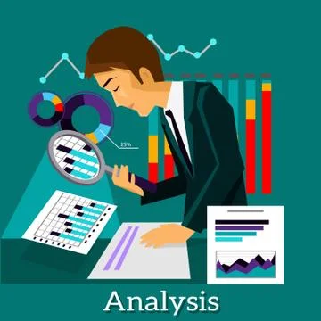 Man Analysis Infographic and Data Stock Illustration