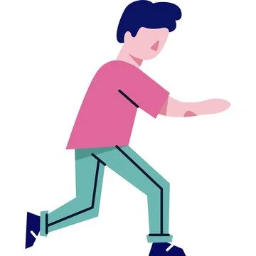 Man analyst icon flat vector businessman at work Stock Illustration