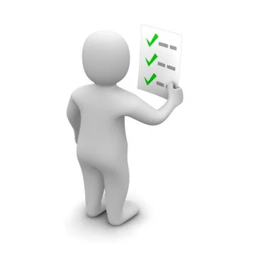Man and check list Stock Illustration