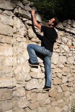 Man and a city. Stock Photos