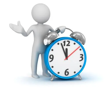 Man and clock Stock Illustration