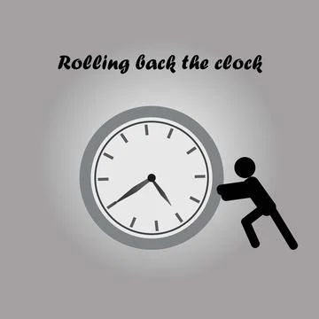 Man and clock Stock Illustration