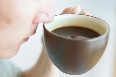 Man and coffee Stock Photos