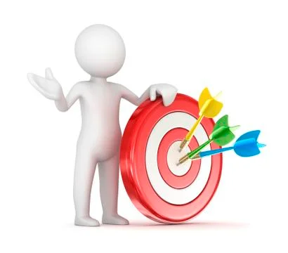 Man and dart Stock Illustration