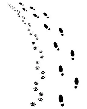Man and dog Stock Illustration