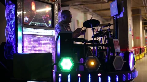 Man And Drum Set Stock Footage 45859929