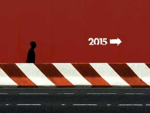 Man and future Stock Illustration