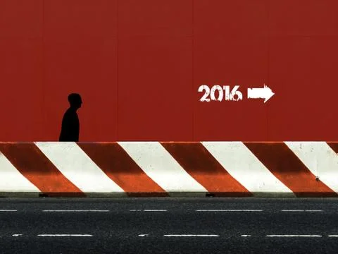 Man and future Stock Illustration