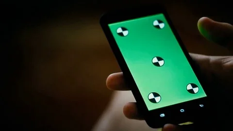 Man and a green screen smartphone Stock Footage 69213702