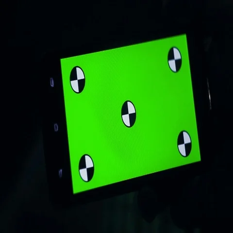 Man and a green screen smartphone Stockbeeldmateriaal 69368782