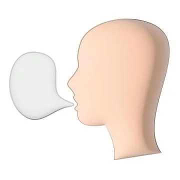 Man and his simple speech Stock Illustration