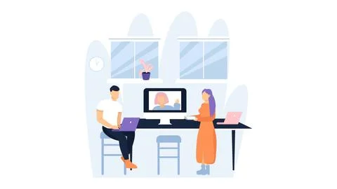 A man and a Stock Illustration