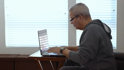 Man And Laptop Computer 動画素材 127222784