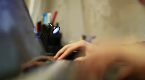 Man and Laptop Stock Footage 45128702