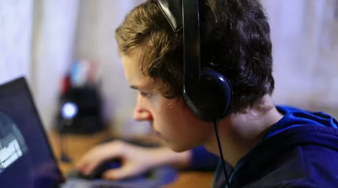 Man and Laptop Stock Footage 45128733