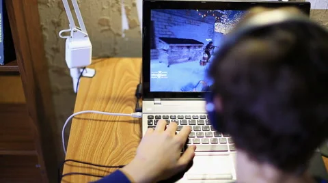 Man and Laptop Stock Footage 45128741