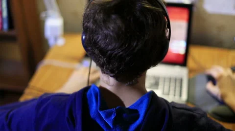 Man and Laptop Stock Footage 45128748