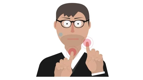 Man and modern technology. High tech, animation digital layer. Cartoon Stock Footage 121191217