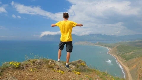 Man and nature. 库存影片 84023778