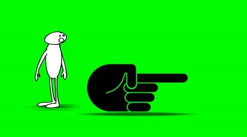 MAN AND POINTING HAND Stock Footage 22280896