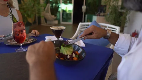 Man and salad Stock Footage 128442792