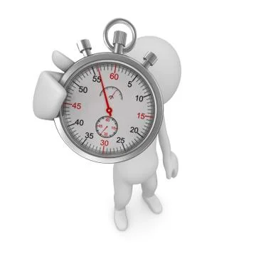 Man and stopwatch 스톡 일러스트