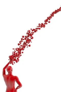 Man and technology Illustrazione stock