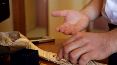 Man and wedding rings Stock Footage 8762627