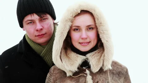 Man and woman are smiling, then merrily dancing Stock Footage