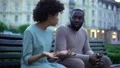 Man and woman arguing outdoor, spouse disrespect, misunderstanding in couple HD Footage