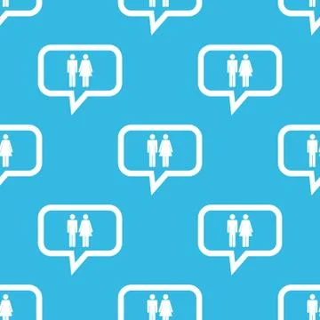 Man and woman message pattern Stock Illustration