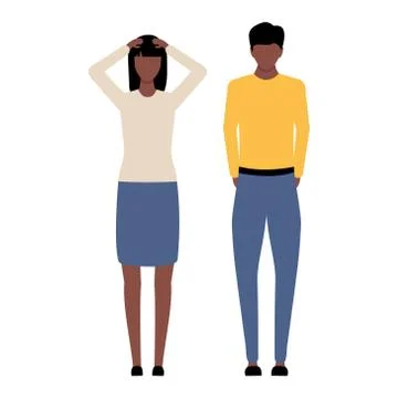Man and woman problem. Stock Illustration