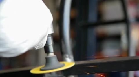Man with angle grinder Stock Footage 58334273