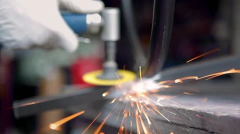 Man with angle grinder Video stock 58334278