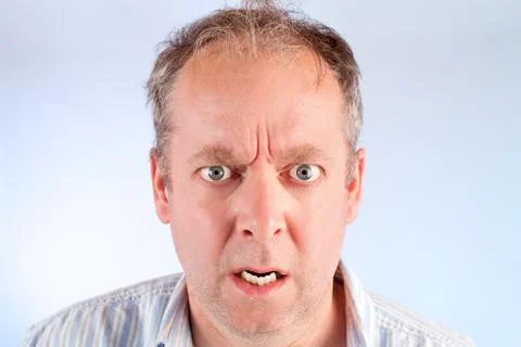 Man angry about something Stock Photos