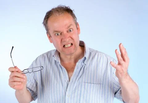 Man angry about something Stock Photos