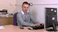 Man answers mobile phone, good news HD Footage