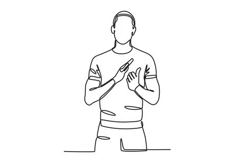 A man applauded in appreciation Stock Illustration