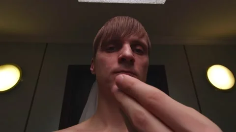 Man Applying Cream To Face Stock Footage 172135290