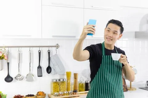 MAN IN APRON Stock Photos