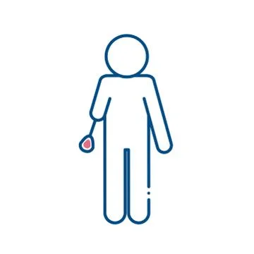 Man with arm prosthesis line style icon vector design Stock Illustration