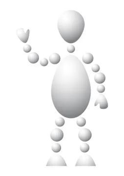 Man with arm raised Stock Illustration