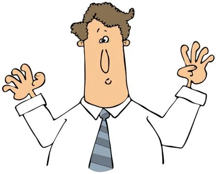 Man with arms raised Stock Illustration