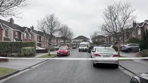 Man arrested after another man found dead in Malahide Stock Footage 301386793