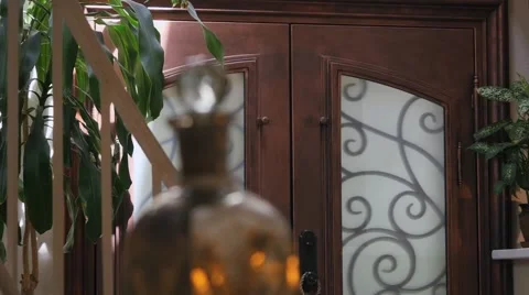 MAN ARRIVES HOME AFTER WORK Stock Footage 49219447