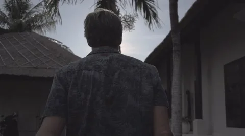 Man arriving at hotel Stock Footage 66567522