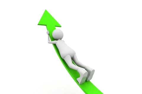 Man with arrow Stock Illustration