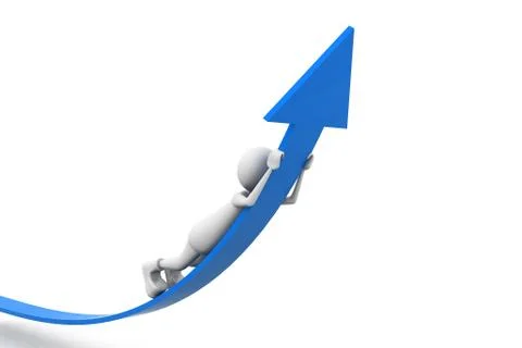 Man with arrow. Stock Illustration