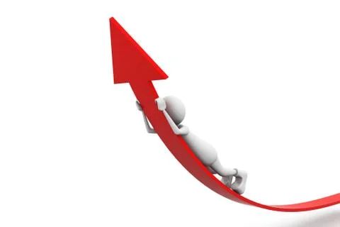 Man with arrow. Stock Illustration